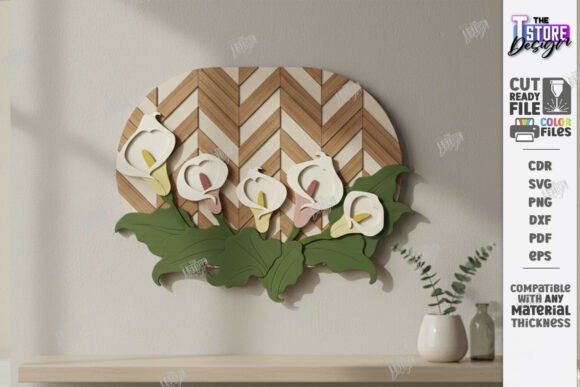 3D Floral Wall Art Laser Cut Flowers