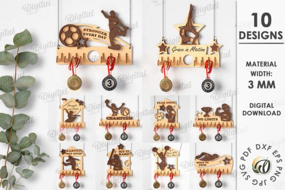 3D Medal Holders Bundle Laser Cut
