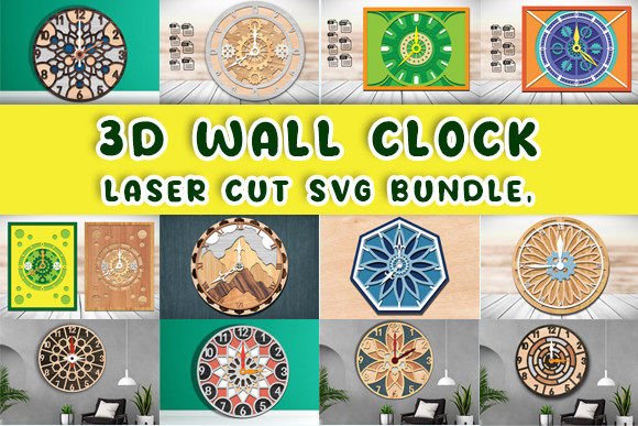 3d Wall Clock Laser Cut Wall Svg Bundle: A Designer’s Review for Wall Decor Projects