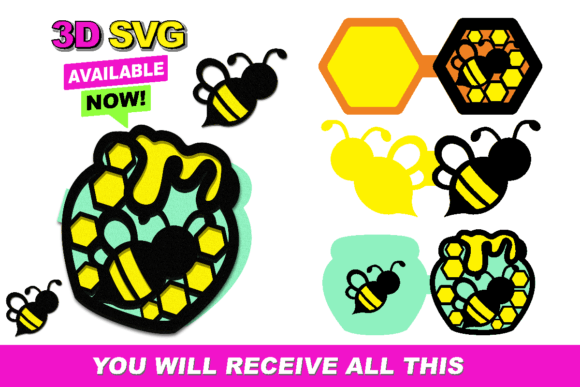 Bee Card 3D SVG Review