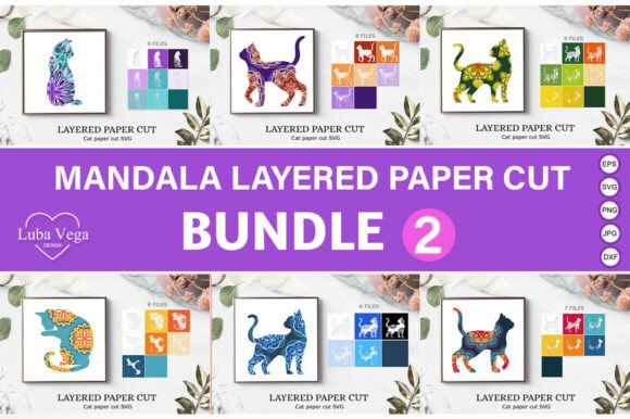 BUNDLE 3d Shadow Box Cat BUNDLE Cat