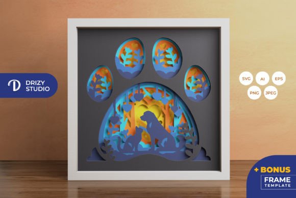 Cat and Dog in a Paw 3D Shadow Box Review