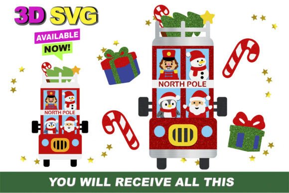 Christmas Bus 3D SVG Review