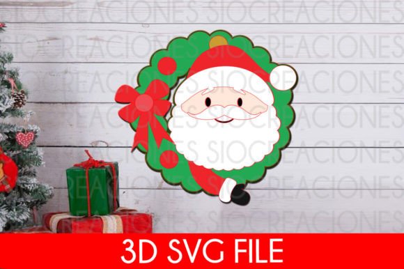 Christmas Garland Santa Claus 3D SVG Review