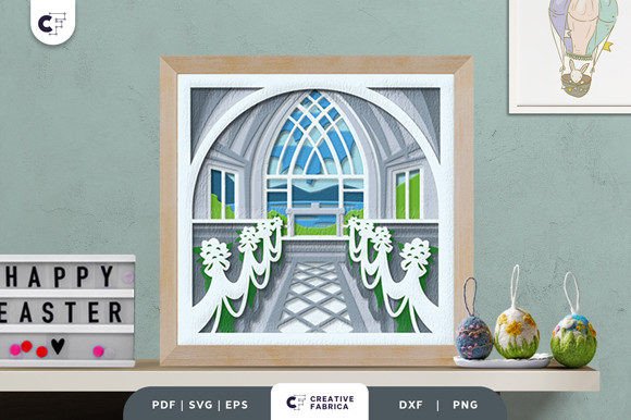 Church Aisle 3D SVG for Table Decorations