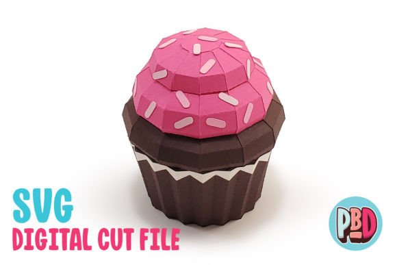 Cupcake 3D Papercraft: A 3D SVG Shapes Review for Handmade Sellers