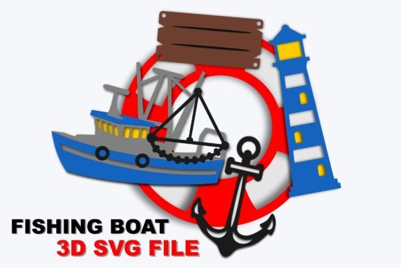 Fishing Boat 3D Svg: A Designer’s Take on Shapes and Branding