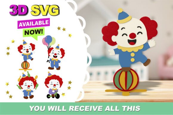 Funny Clown 3D SVG Review