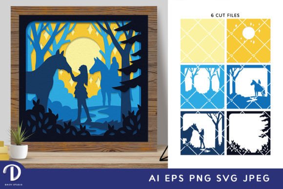 Girl and a Horse 3D Shadow Box Paper Cut: A Brand Designer’s Review
