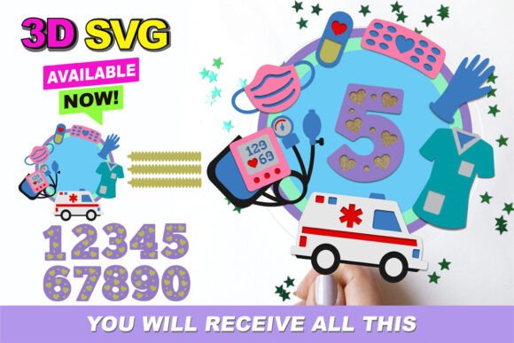 Nurse Cake Topper 3D SVG: A Designer’s Review for Branding and Shapes