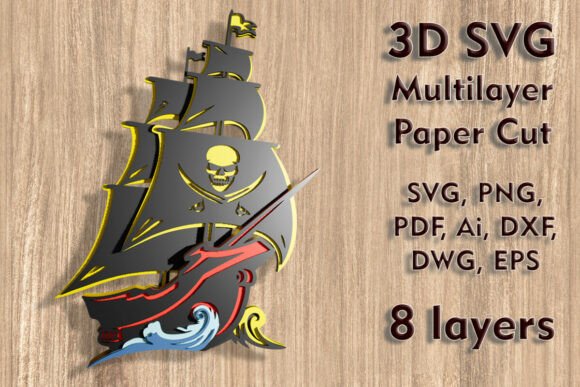 Pirate Ship 3D SVG Multilayer Paper Cut: A Publisher’s Review