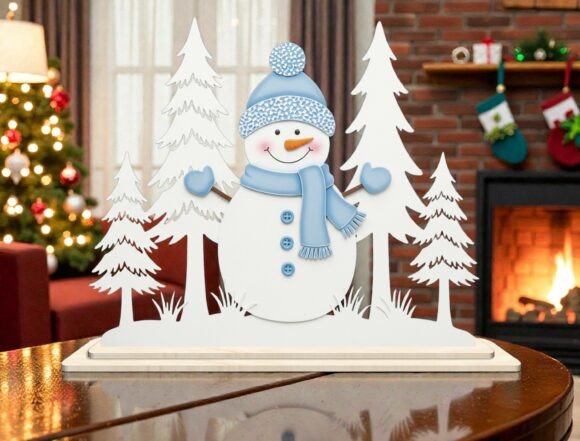 Snowman Winter Scene 3D Laser Cut SVG Review