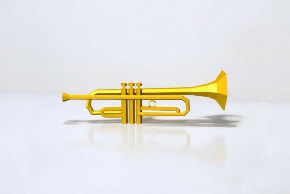 Trumpet - 3d Papercraft: A Brand Designer’s Review of This 3D SVG Music Asset